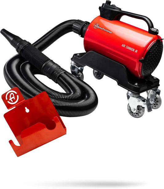 Adam's Polishes Air Cannon Jr. + Wall Mount Combo - High Powered Filtered Blower | Dry Before Car Cleaning, Detailing, Wax, or Ceramic Coating | Auto Tool Kit Gift for Boat, RV, Motorcycle