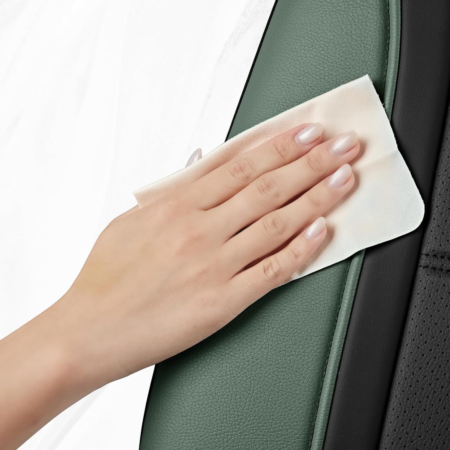 Road Comforts Leather Seat Covers, Breathable Car Seat Covers Front Seat for Men,Airbag Compatible, Automotive Seat Covers Set Universal Fit Most Cars,Vans,Truck,SUV