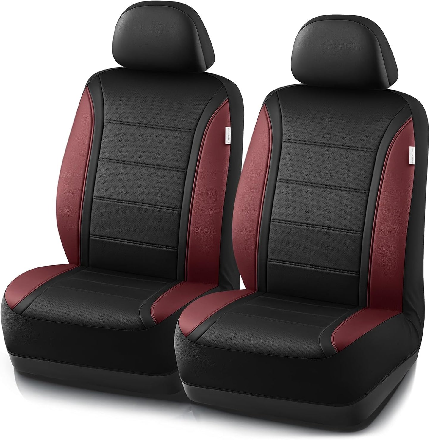 Road Comforts Leather Seat Covers, Breathable Car Seat Covers Front Seat for Men,Airbag Compatible, Automotive Seat Covers Set Universal Fit Most Cars,Vans,Truck,SUV