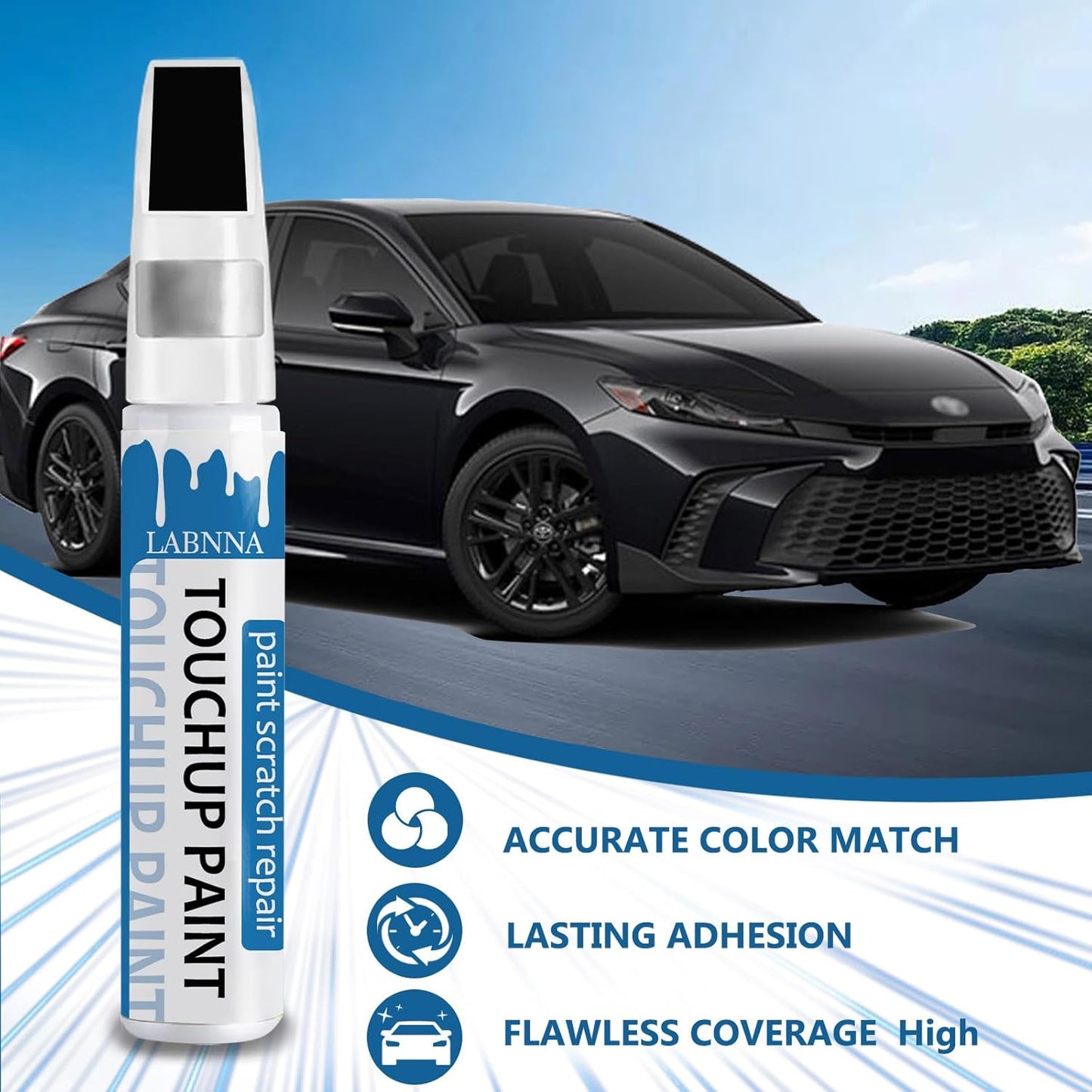 Summit White(GAZ/WA8624) Touch Up Paint for Chevrolet-Exact Match 2 in 1 touchup Paint Pen for Chips and Nicks Repair Car Paint Scratch Repair Kit