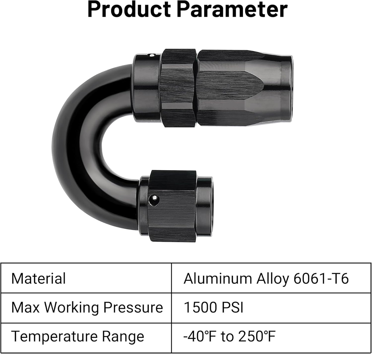 EVIL ENERGY 4AN 180 Degree One Piece Full Flow Hose End Fitting Swivel For CPE Braided Hose