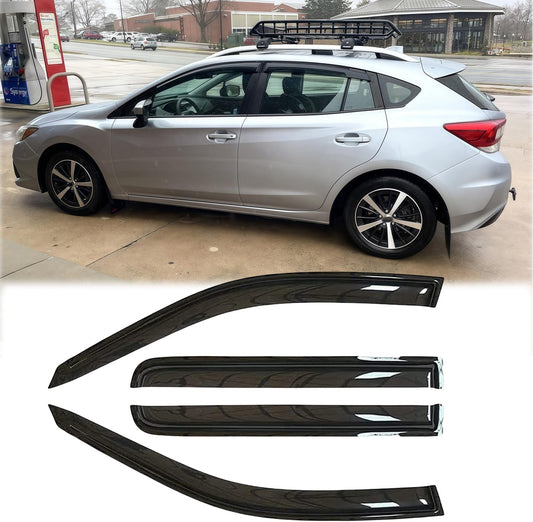 SUB26 Sunproof Waterproof Side Window Wind Deflector Window Visor fit for 2018-2023 Subaru Crosstrek XV&2017-2023 Impreza, 4pcs Protective Replacements Rain Guards Set