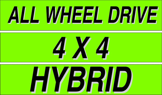 Ez-line Vinyl Windshield Stickers 3 Dozen 15 Inch Chartreuse Slogan Dealership Pro Pack for Car Lots (EZ115-Pack3)