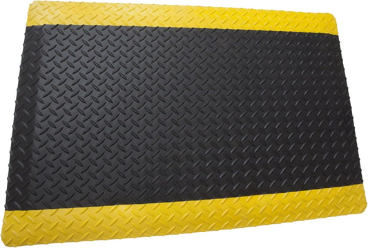 Rhino Mats, American Classic Diamond Anti-Fatigue Mats, Industrial Ergonomic Comfort Standing Mat for Work, Home, Garage, Office, Kitchen or Anywhere (Black/Yellow 9/16" Thick, 3 FT. x 3 FT.)