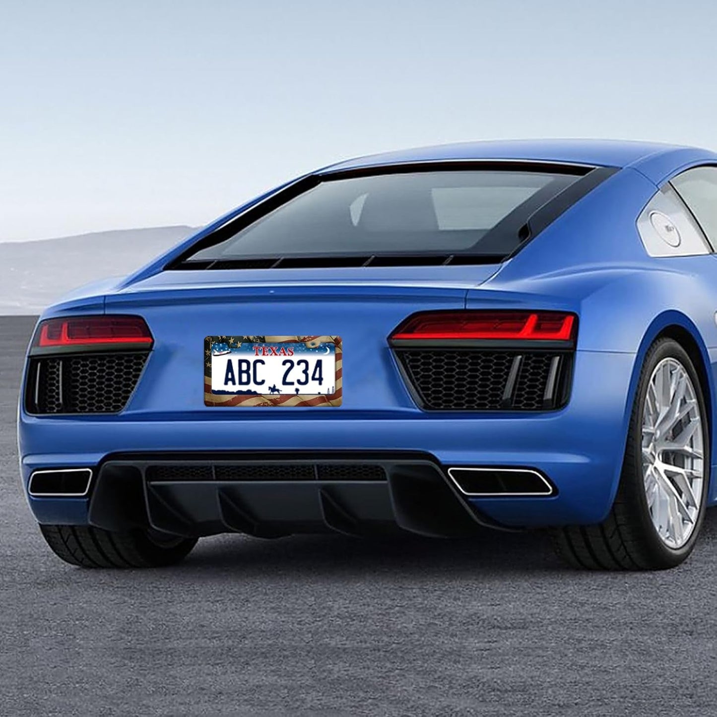 Vintage American Flag License Plate Frame Usa Flag License Plate Frames Funny Stainless Steel Accessories Cars Decor With 2 Holes Screws Fits Standard Us Ca Vehicles License Plate Holder 12.2 X 6 Inch