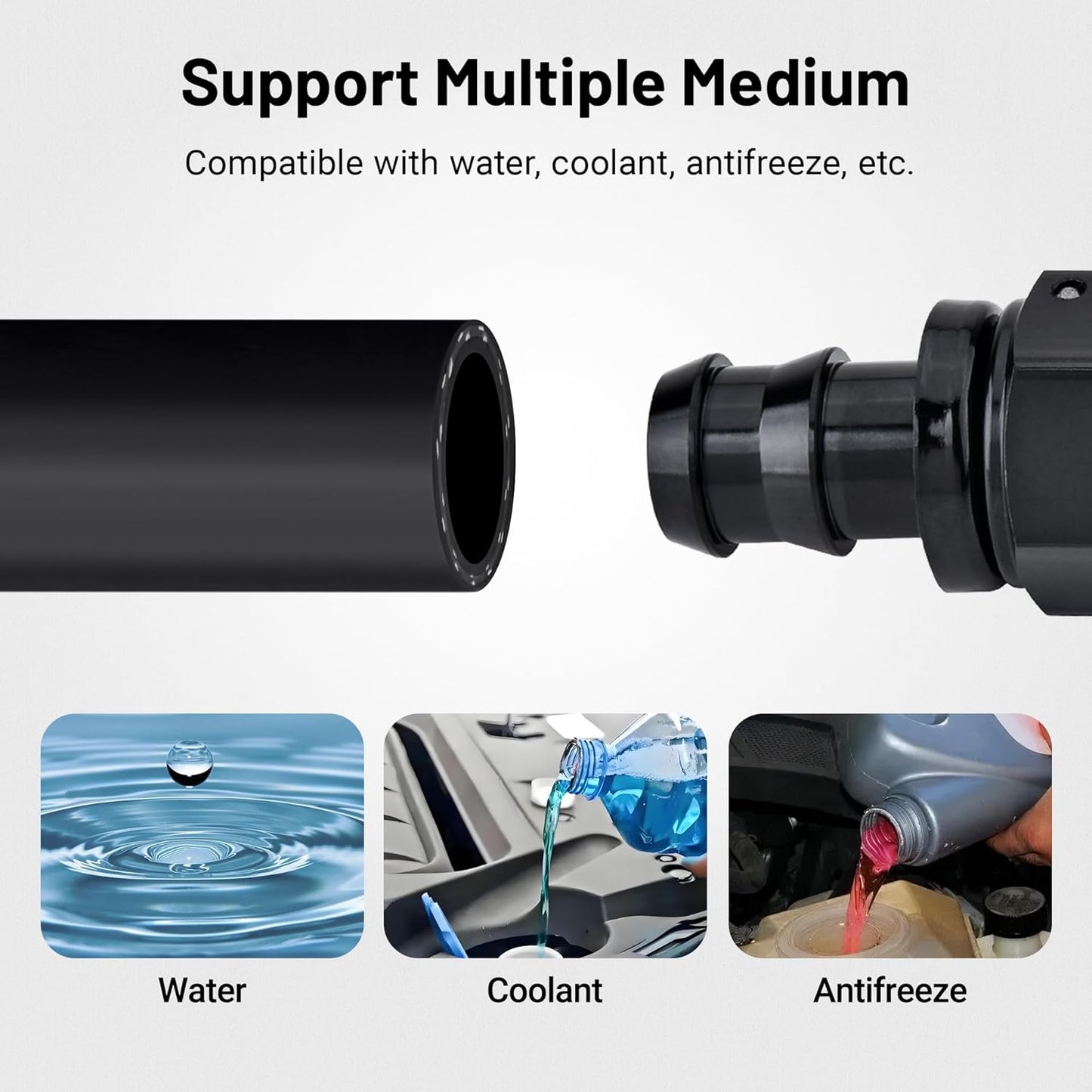 EVIL ENERGY 1" Heater Hose Coolant Radiator Straight 60PSI SAE 20R3 10FT Black