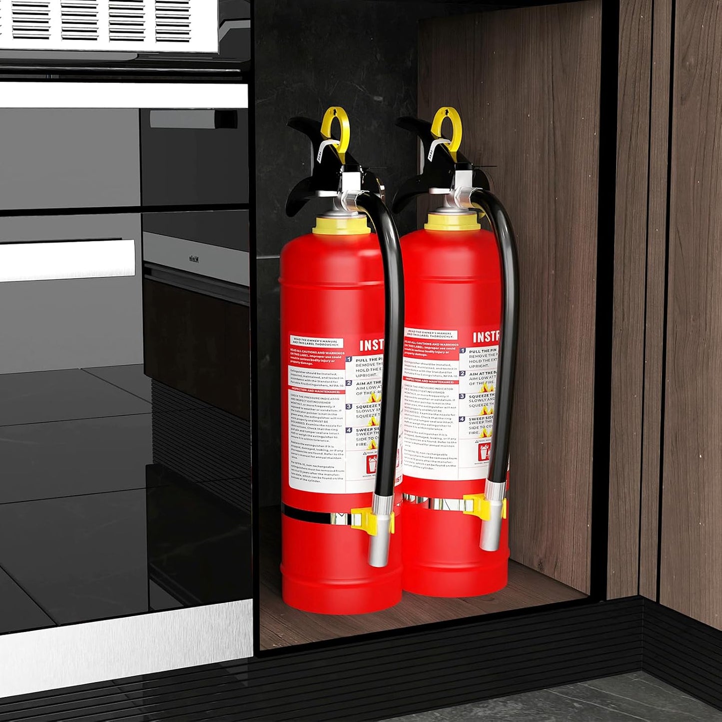 ABC Dry Powder Fire Extinguisher, 4.4 lb – 2-A:10-B：C Rated for Home, Office & Vehicle, Quick Release, Easy-Grip Handle, Ideal for Electrical & Grease Fires, Car Extinguisher, Model FF2KG