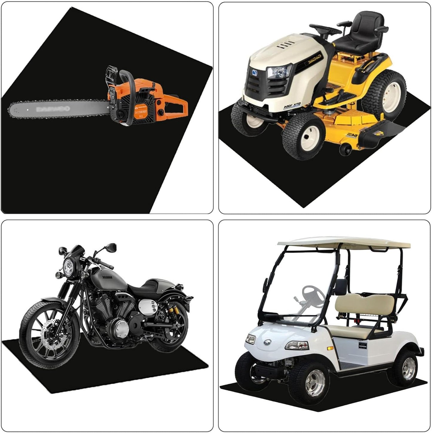 AiBOB Oil Spill Mat, Garage Floor Mat Under Car, 6ft X 8 ft, Waterproof Backing Absorbent Pad Protects Floor, Durable, Reusable, Black