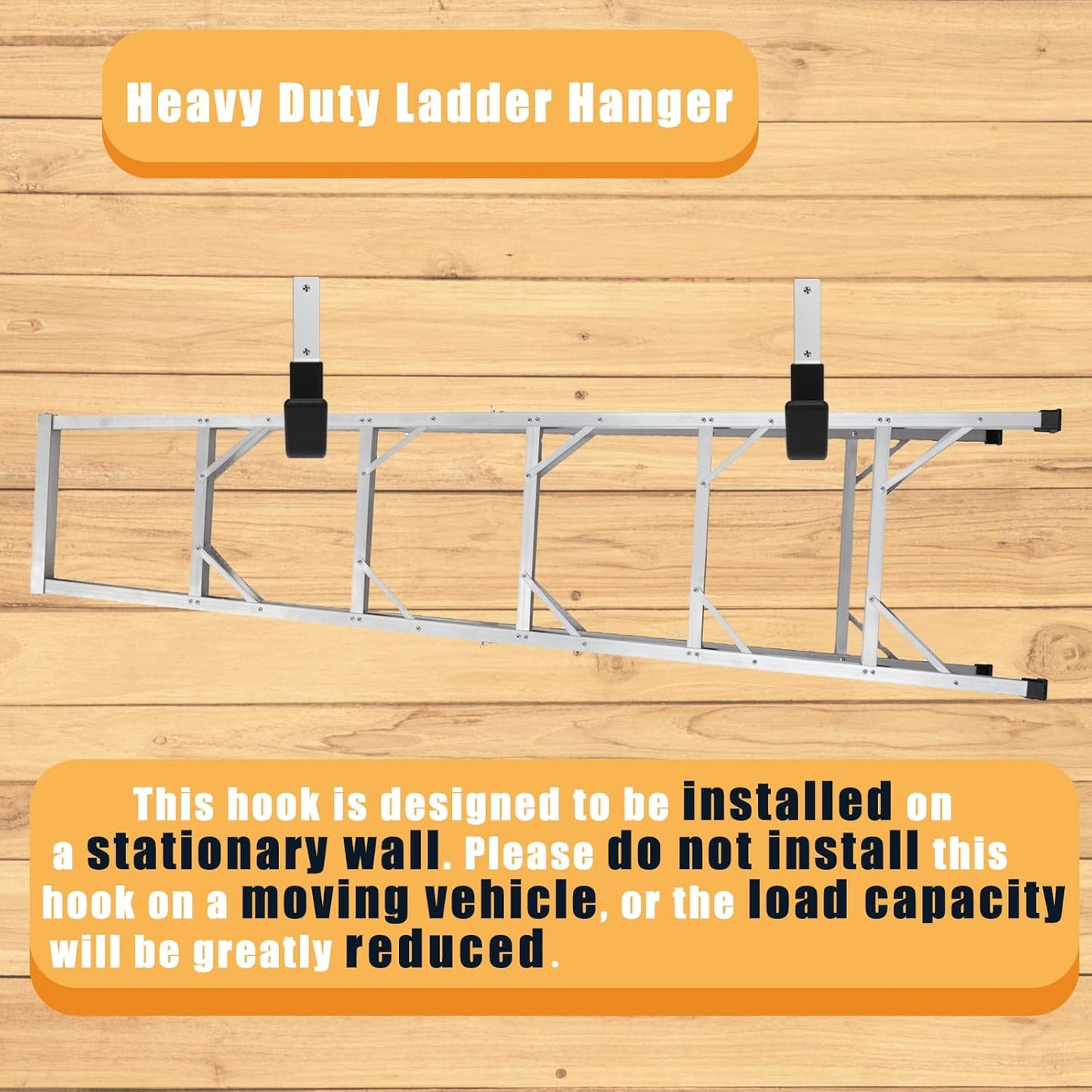 Heavy Duty Garage Utility Hooks - Wall Mount Multi-Use Storage Hooks for Hose, Bike, Chainsaw, Leaf Blower, Ladder Hanger (2 Small)