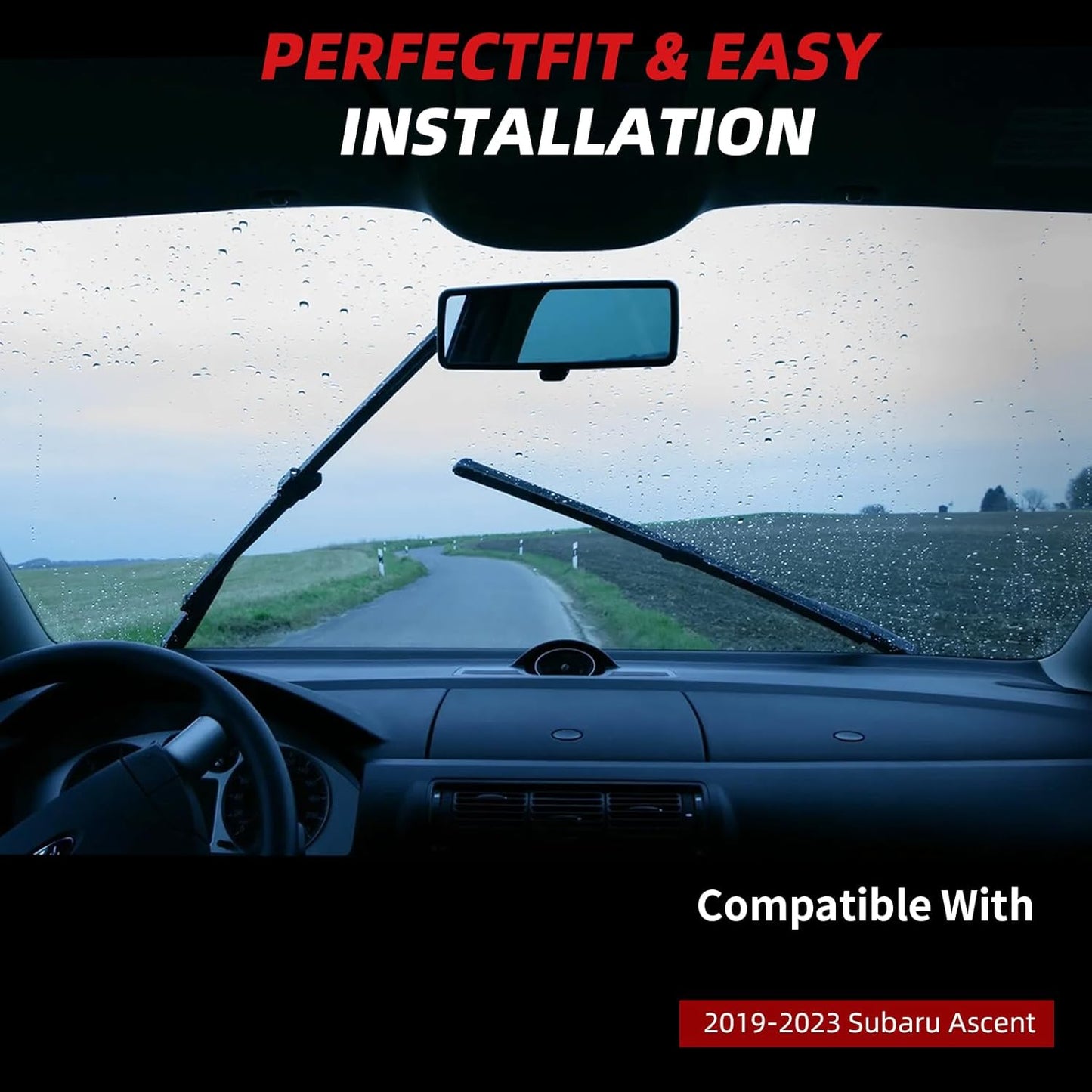 OTUAYAUTO Premium Windshield Wiper Blades - Replacement for Subaru Ascent 2019-2023 - Precision Fit, All-Weather Performance, Front and Rear Wiper Blades, Top Lock - 26"+20"+14" (Pack of 3)