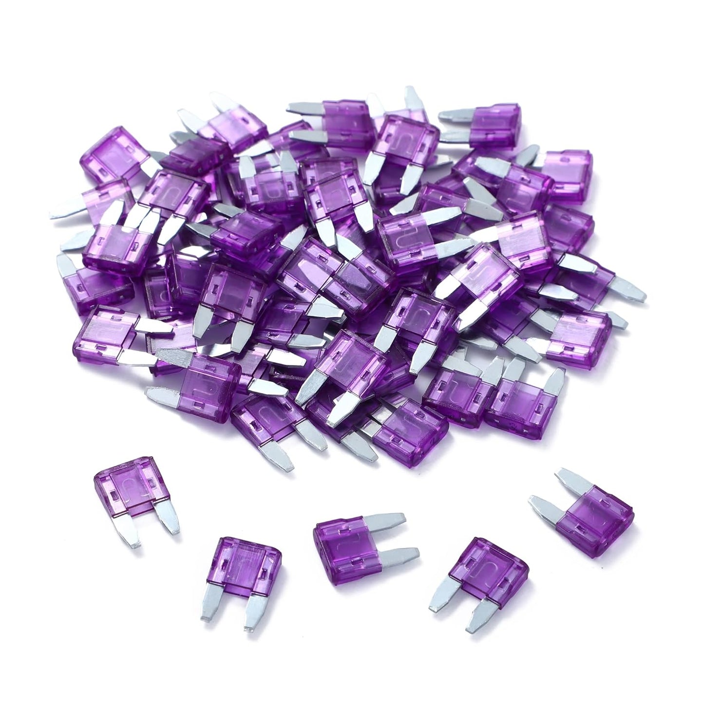 100 Pack Auto Fuses 3 AMP APM/ATM 32V Mini Blade Style Fuses 3A Short Circuit Protection Car Fuse (3 AMP)