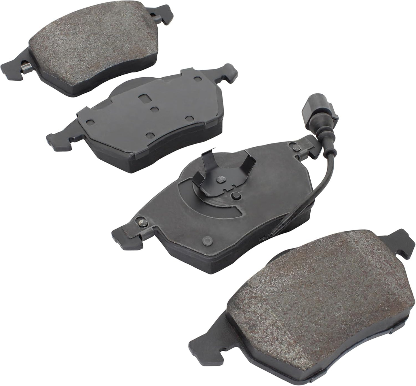 Premium Semi-Metallic Front Brake Pads (1001-0687M) Compatible with Audi TT 2000-2004, Volkswagen Beetle 1999-1999, Volkswagen Jetta 1996-1999
