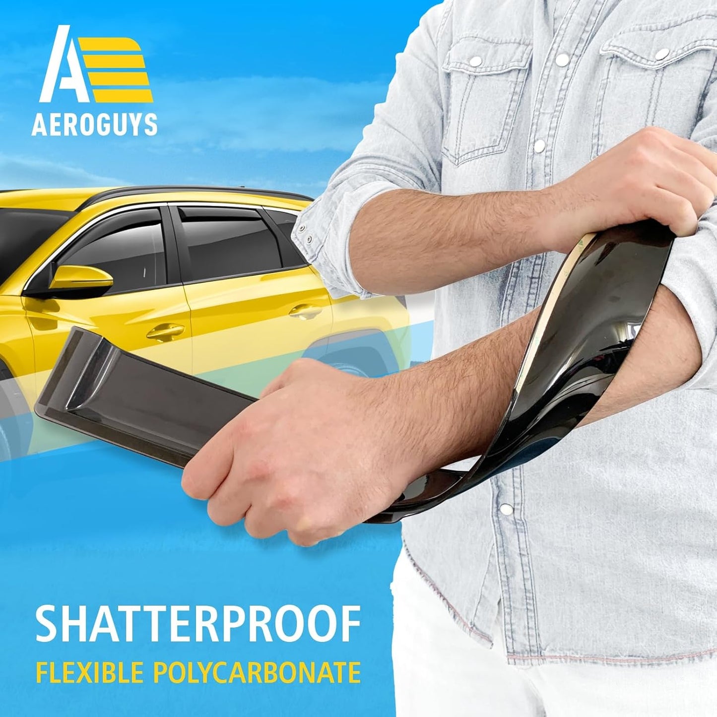 Extra Durable Window Deflectors in-Channel Window Visors Rain Guards Fit for Hyundai Tucson 2022-2025, Sun Visors, Wind Vent for Shades, Exterior Car Accessories - 4pcs. AG0943