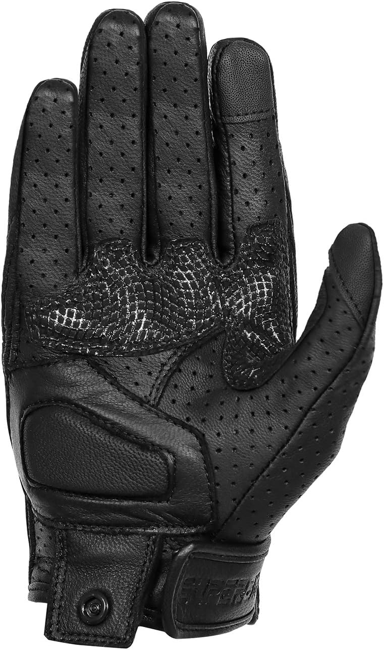 Superbike Updated Full Finger Anti-Slip Motorcycle Gloves Hard Knuckle Perforated Motorcycle Riding Gloves (Updated,Perforated, S)