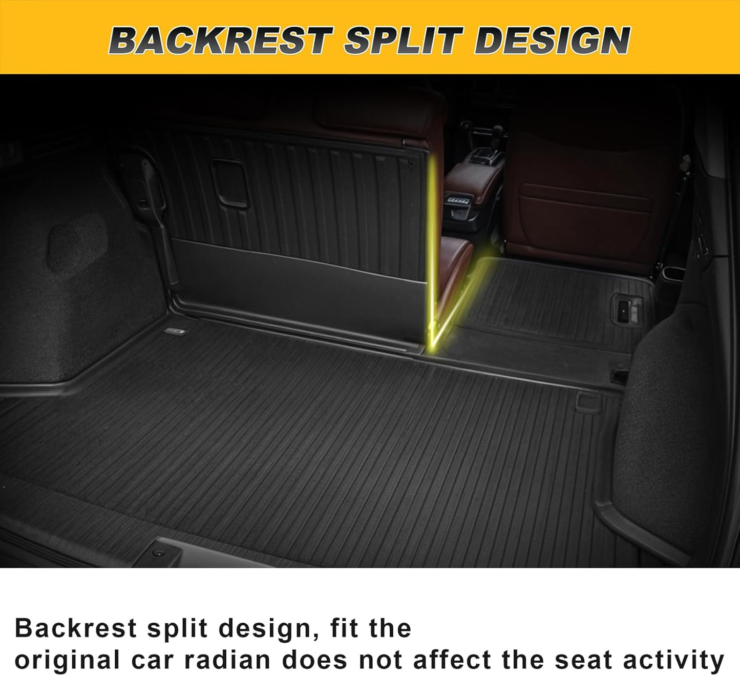 Cargo Liner & Backrest Mat Fit for Honda HR-V HRV 2016-2022 AWD: Cargo Mat with Backrest Mat Behind 2nd Row Back Seat Protector - All Weather Protection Trunk Mat with Back Seat Cover HRV Accessories