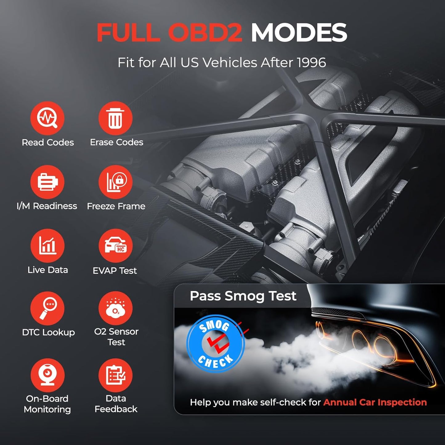 LAUNCH CRP123I V2.0 Elite OBD2 Scanner Diagnostic Tool, 2025 New Code Reader for Cars and Trucks, Engine ABS SRS Transmission Car Scanner, Lifetime Free Update, Oil/EPB/DPF/SAS/BMS Throttle Relearn