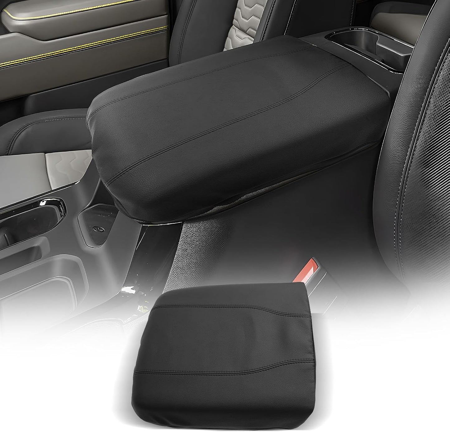 CDEFG for 2024 2025 2026 GMC Sierra EV Center Console Cover Armrest Box Cover Sierra EV Accessories Console Arm Rest Protector