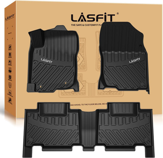 LASFIT Floor Mats for Toyota RAV4 2013-2018 (Not for Hybrid&Prime) All Weather Floor Liner for rav4 LE/XLE/SE/Limited TPE Custom Fit Mats for Toyota RAV 4 Car Mats Front&Rear 2 Row Mats,Black