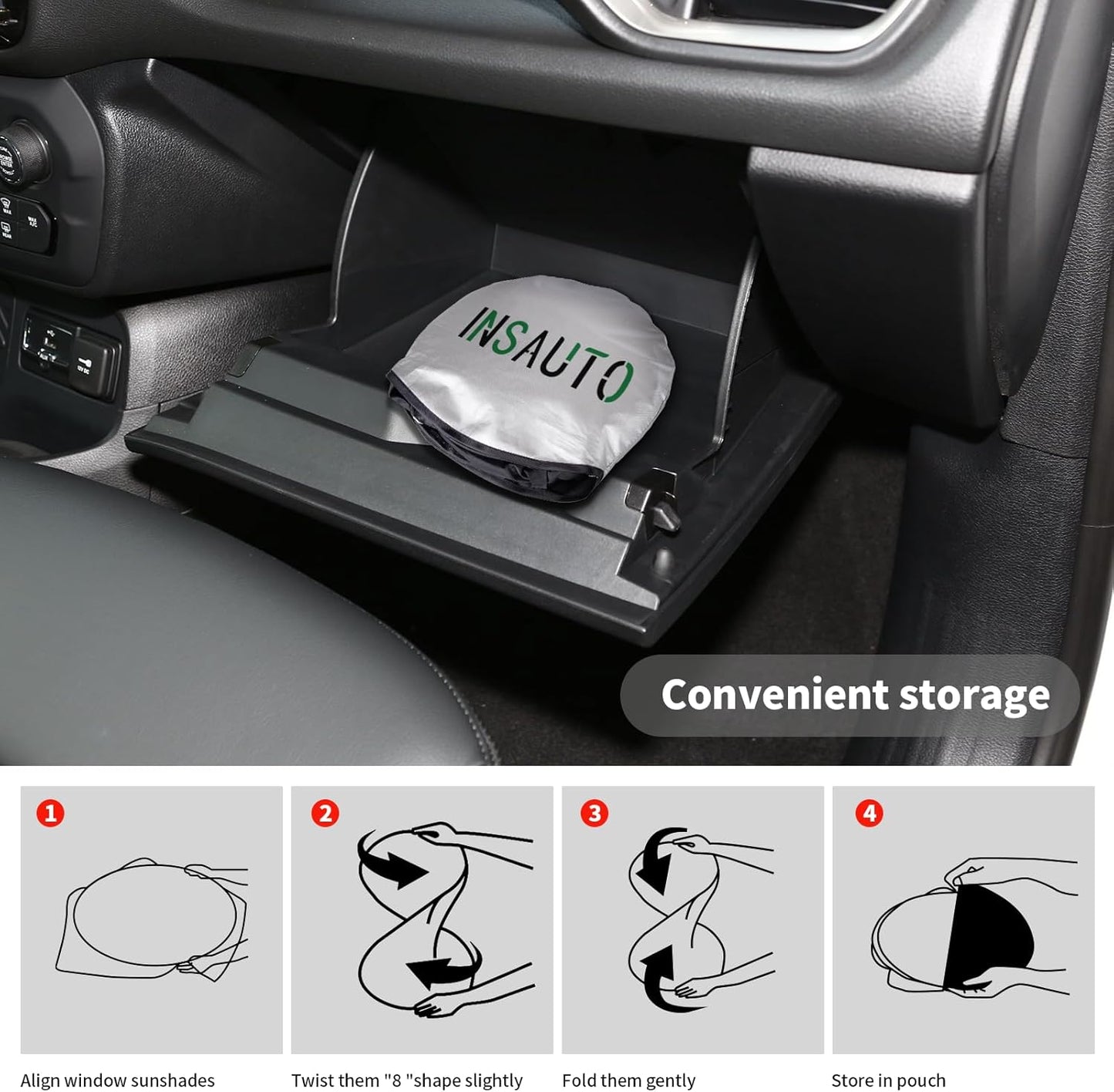 Windshield Sun Shade for Jeep Grand Cherokee SUV 2011-2026 Front Sunshade Car Sun Visor Cover Protector 210T Fold Shade Blocks UV Rays Car Accessories MP Keep Your Cars Interior Cool