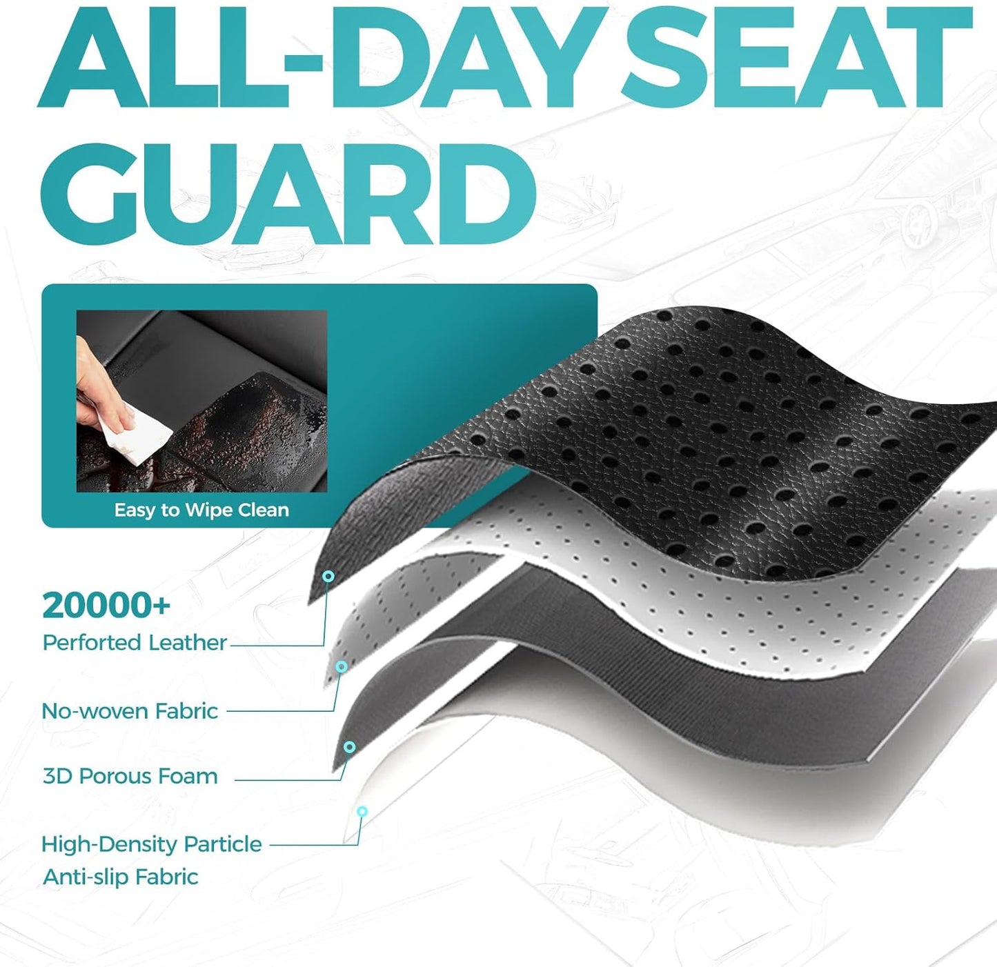 for Toyota Camry Seat Covers Hybrid XLE XSE 2018 2019 2020 2021 2022 2023 2024 - Custom Car Seat Covers Full Set, Leather Seat Cover for Cars, Waterproof Breathable Cushion Protectors, Black