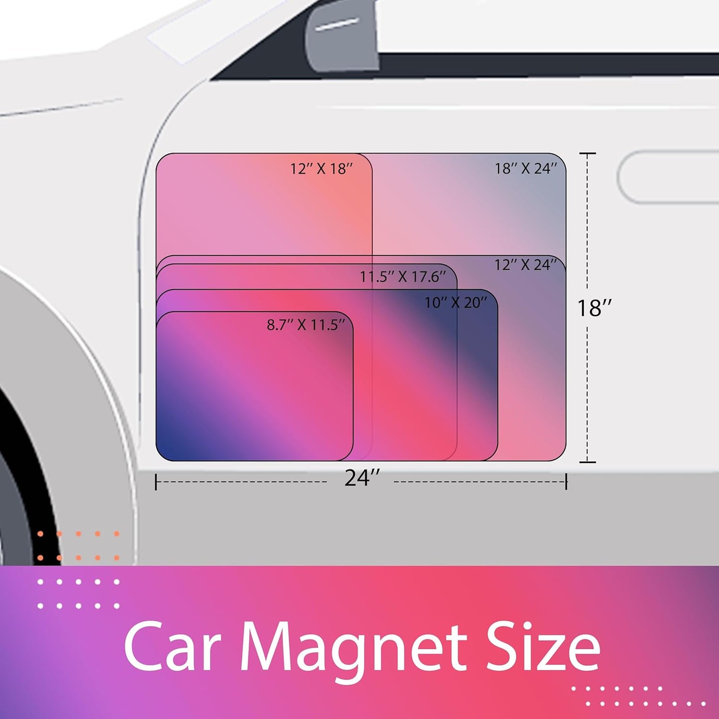 Custom Magnetic Bumper Stickers 2 Pack | Personalized Logo, Text, and Image Reflective Magnetic Signs for Vehicles | Effective Advertising Signs | Various Size | Weather-Resistant-3.5x12in