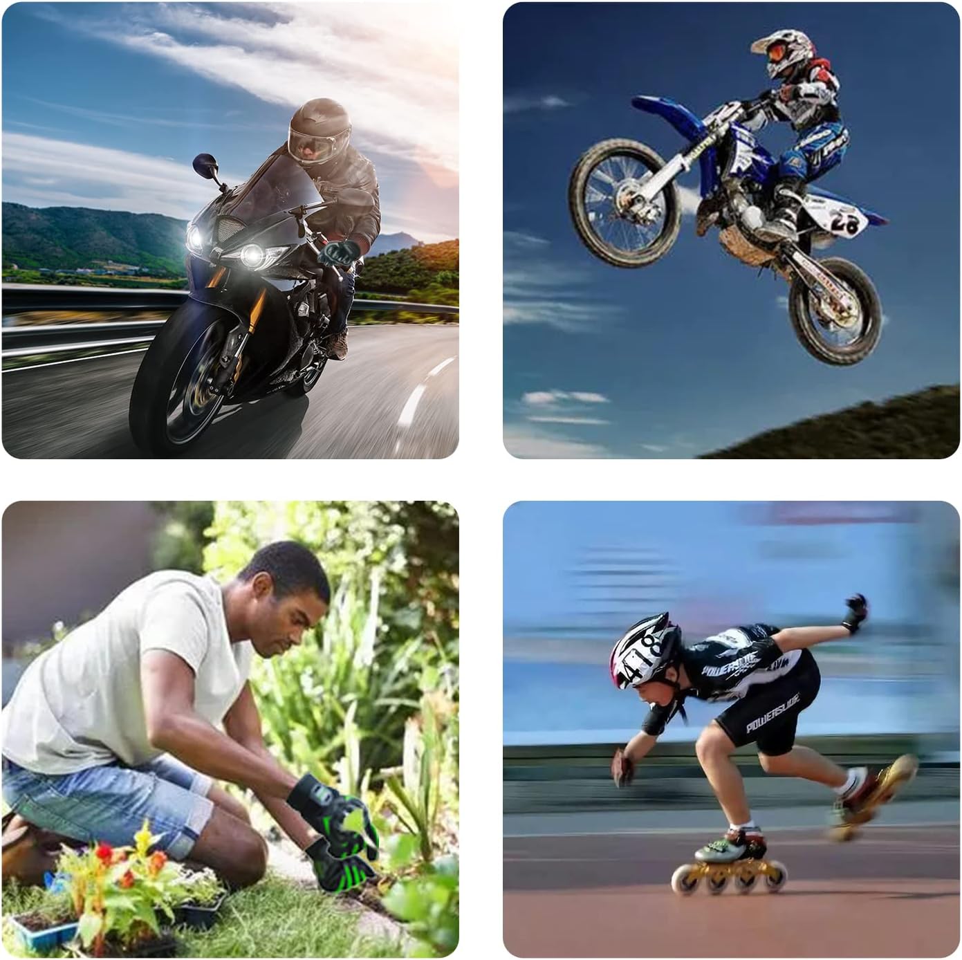 Motorcycle Gloves Touch Screen Full Finger Riding Gloves Knuckle Protection for Men and Women for Dirt Riding, Road Racing, Cycling, Climbing Work Outdoor Sports