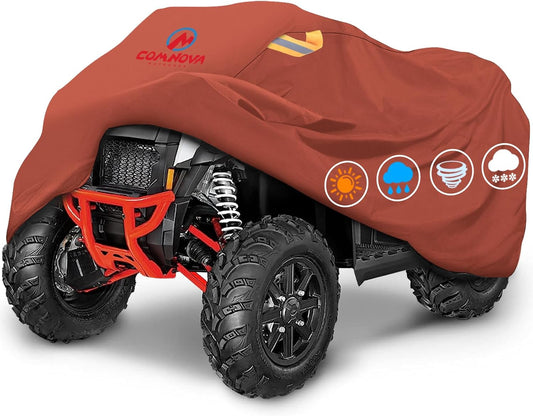 Comnova ATV Cover for 4 Wheelers - 101 Inch ATV Covers 600D Waterproof & Heavy Duty, Outdoor Four Wheeler Quad Cover All Weather Large for Polaris, Kawasaki, Arctic Cat, Honda, Yamaha and More