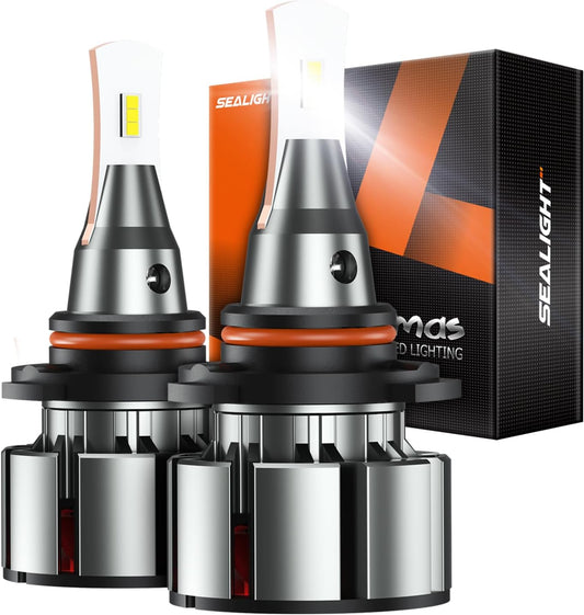 SEALIGHT 9005/HB3 Fog Light, 2025 L2 Series 800% Super Bright Bulbs, 36,000LM HB3 Fog Light 6000K White 9005 Bulbs, IP68, Plug and Play, Pack of 2