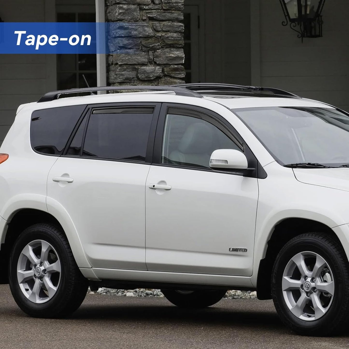 Window Visors Rain Guards Shield for 2006-2012 Toyota Rav4, Out-Channel Window Vent Wind Deflectors Visors Shades for 06 07 08 09 10 11 12 Rav4