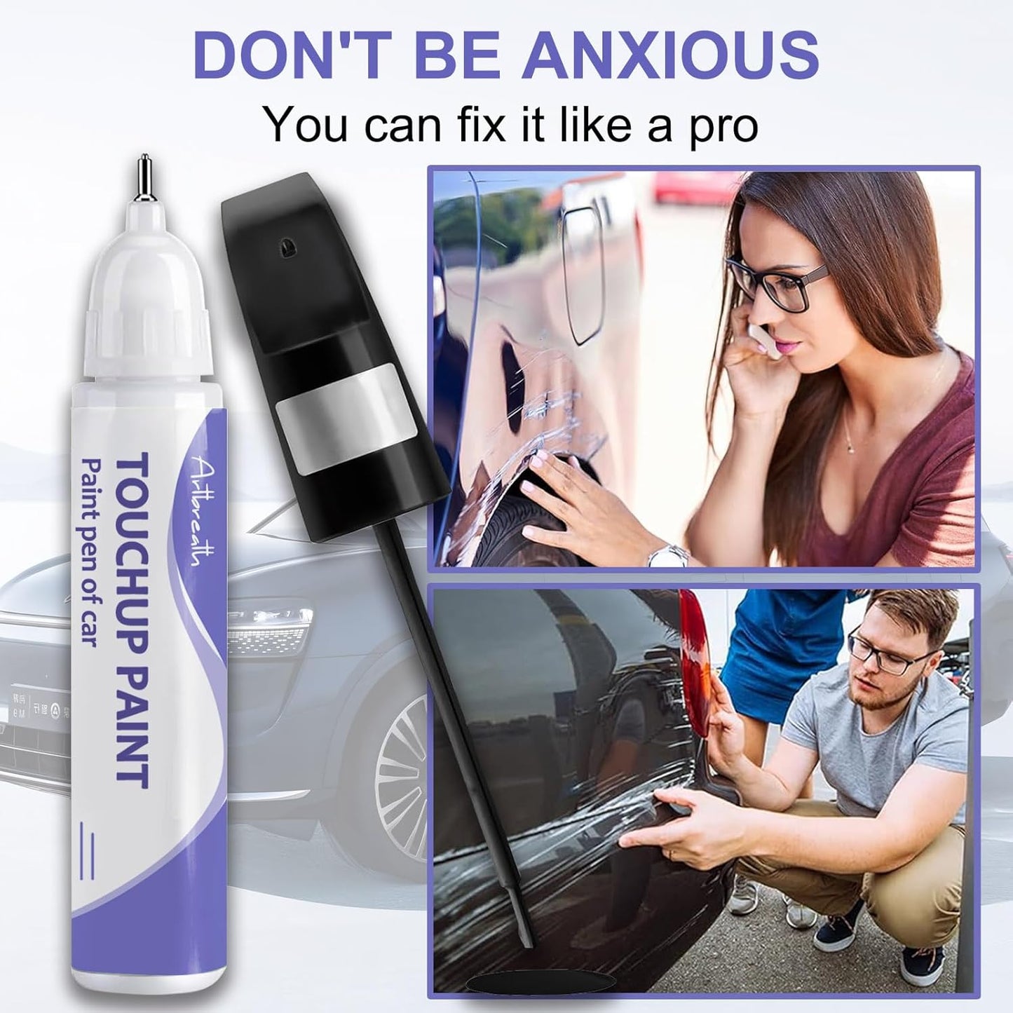 Touch Up Paint for BMW Glacier Silver(A83)-Exact Match–Chips and Nicks TouchUp Paint Pen Scratch Repair Car Accessories Car Paint Pen for Erase Car Scratches
