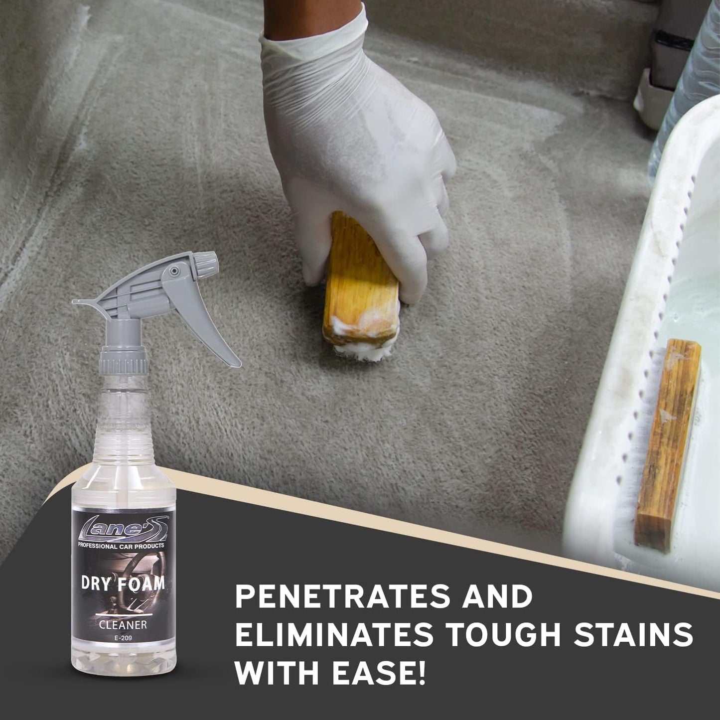 LANE'S Carpet Cleaner Spray- Carpet Cleaner Foam, Removes Odor, Fights Tough Dirt and Stains, Professional Grade Cleaning Spray- 32 Oz