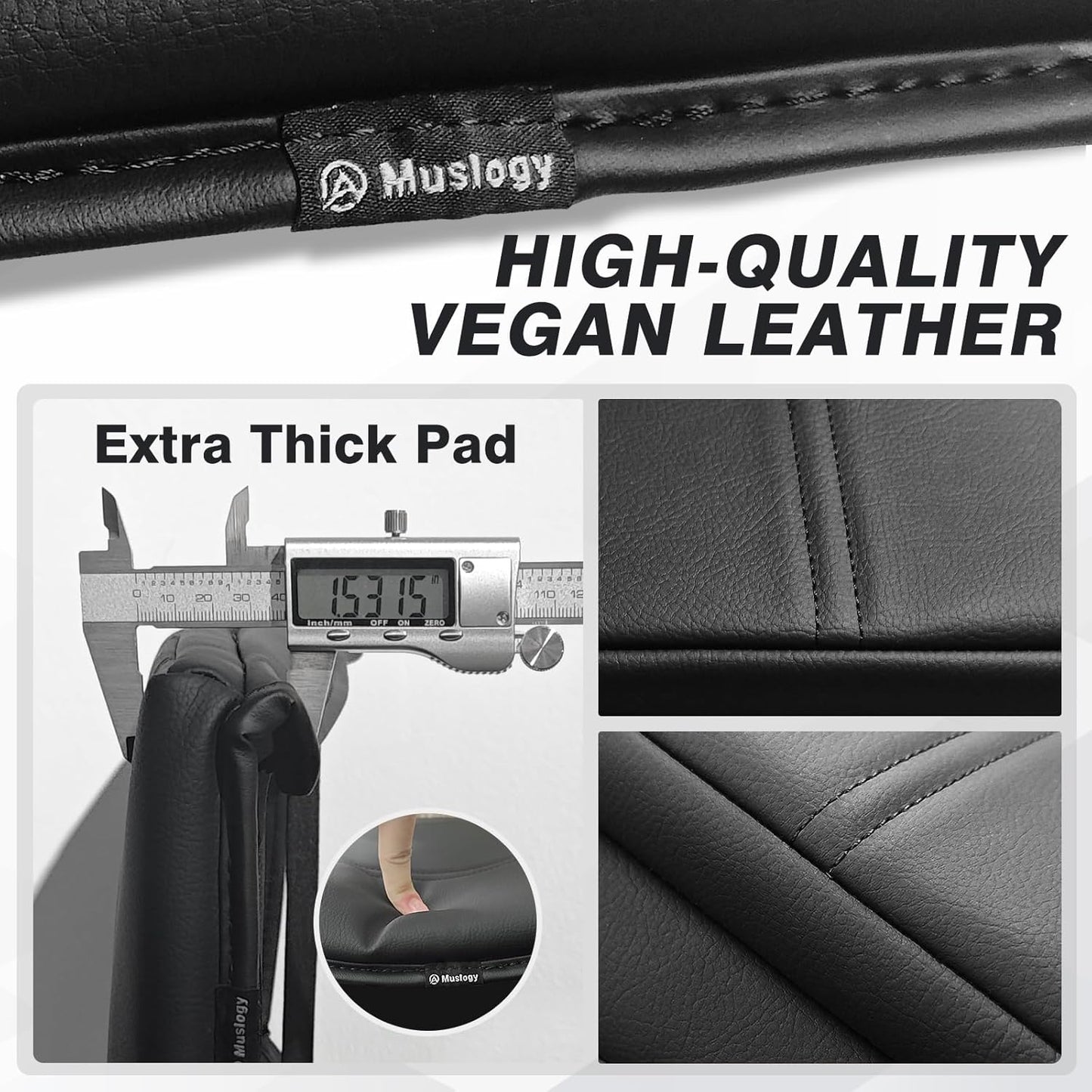 Muslogy Center Console Cover 1-Inch Extra Thick Armrest Pad Compatible with 2017-2023 GMC Acadia Arm Rest Cushion Padding Anti-Scratch Console Leather Lid Protector