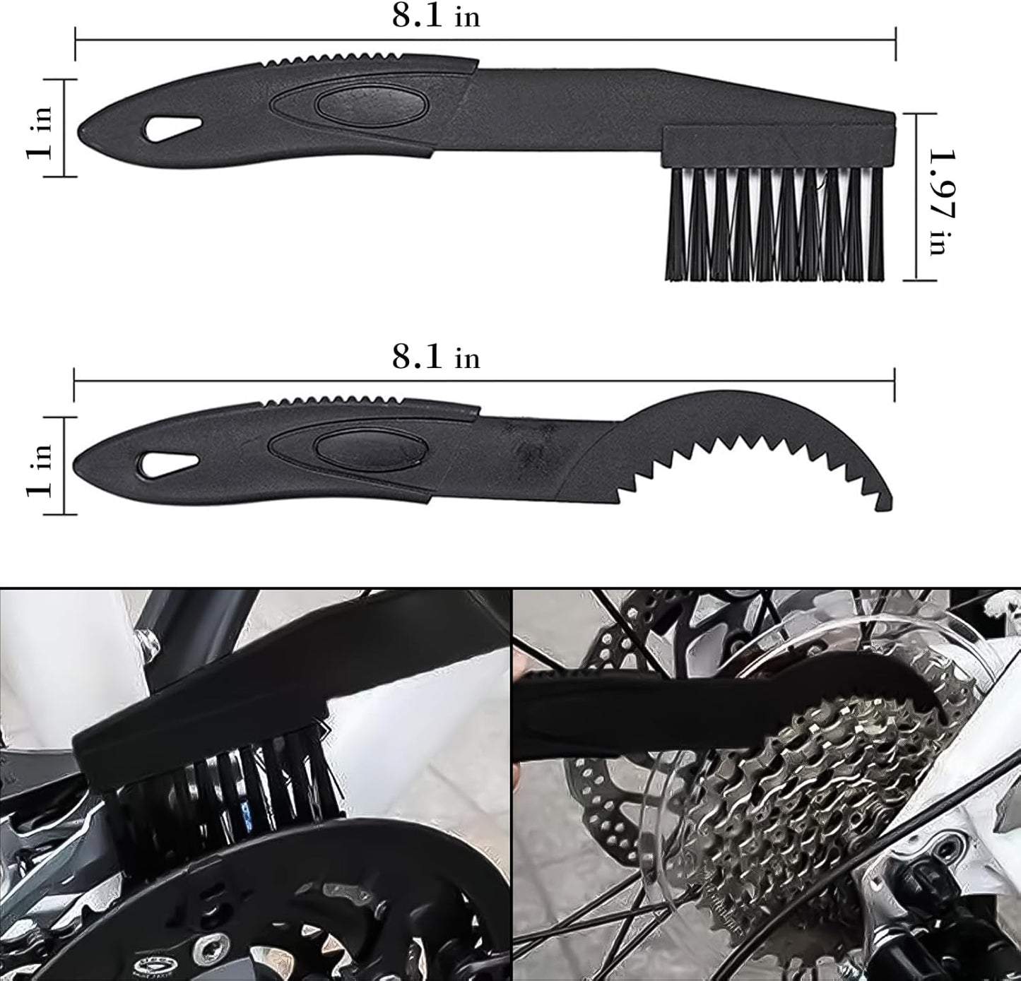 MotorcycleBicycle Chain Cleaner and Gear Cleaning Tool - Bike Maintenance Cleaning Brush for Chain and Gear Kit，Motorcycle Washer Cleaner Brush Tools