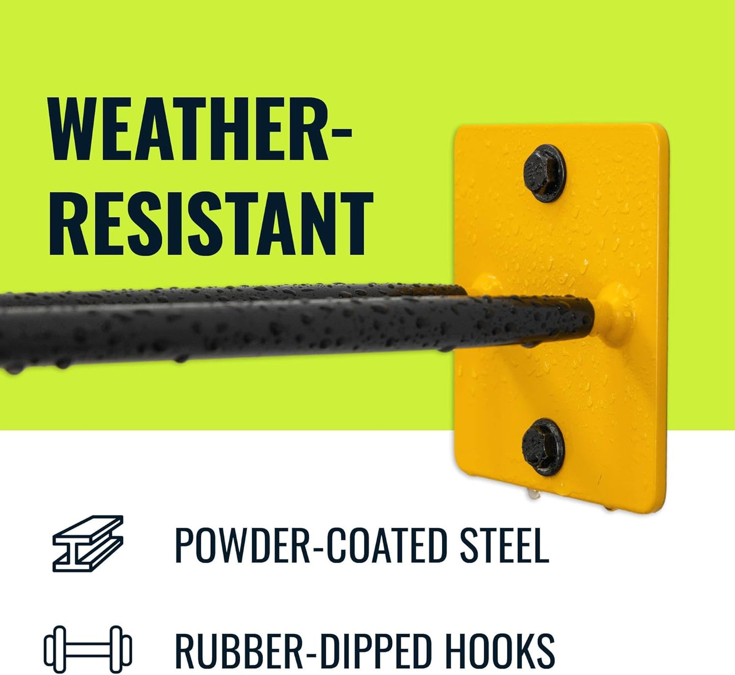 StoreYourBoard Tool Organizer Hook, Wall Mount Garage Storage, Tool Storage for Shovels Rakes Brooms Hoses and More, Rubber-Coated Steel Holds 50 lbs, 12" X 4" X 4.5"