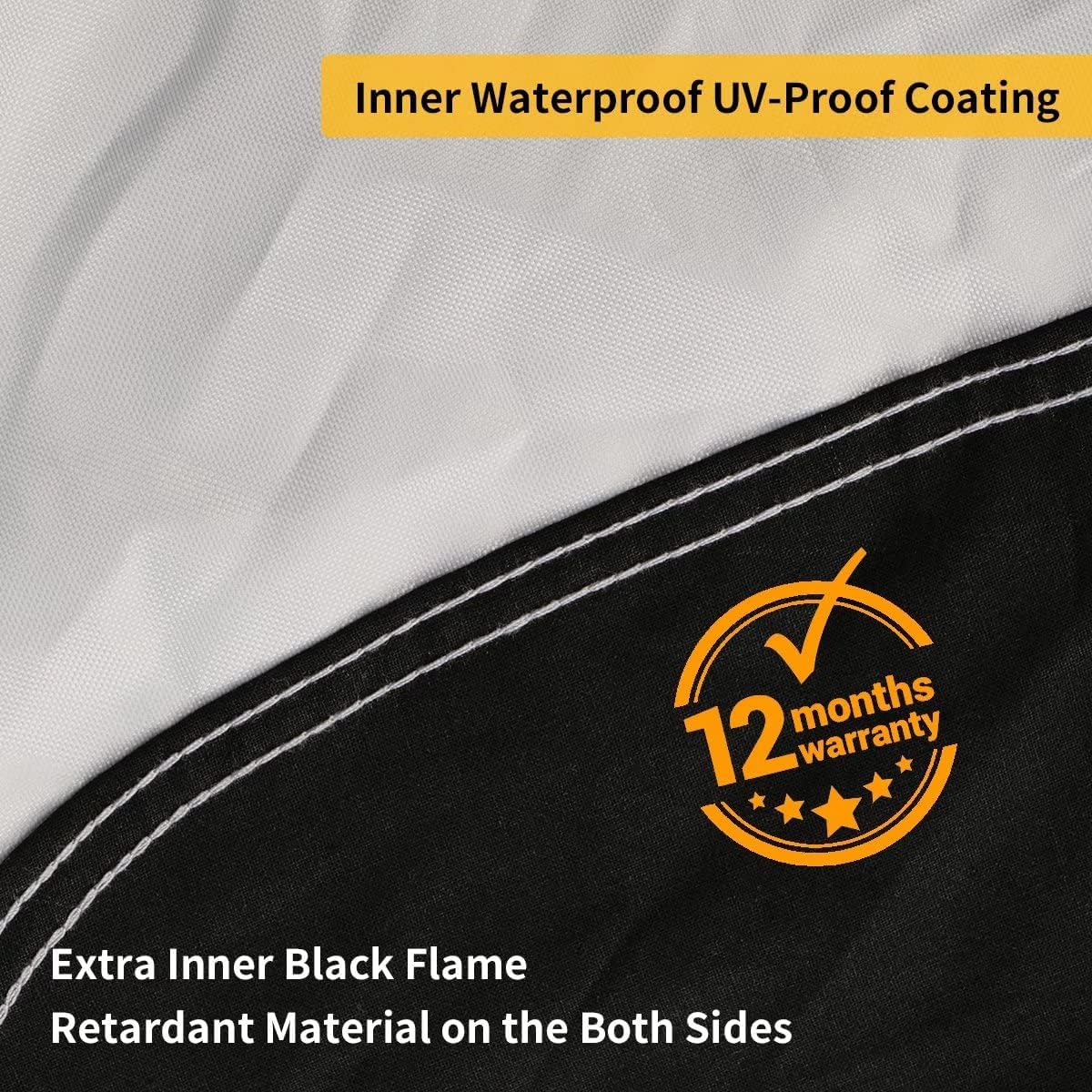 Coverado Motorcycle Cover Waterproof, All Weather Protection Outdoor Full Motorcycle Covers - UV Proof with Flame Retardant Fabric Fit for Harley Davidsion Yamaha Honda Suzuki (up to 83" Motors)