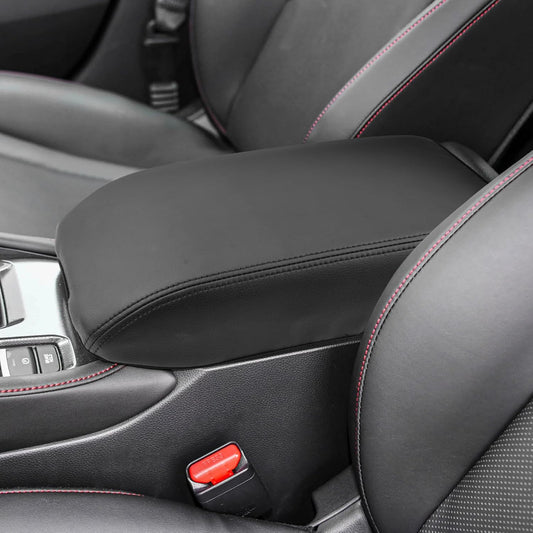 SXCY Fit for 2023 2024 2025 Honda Accord Armrest Cover for 2023 2024 2025 Accord Center Console Cover for 2024 2025 Honda Accord Accessories Armrest Cushion(Leather Cover with Black Stitching)