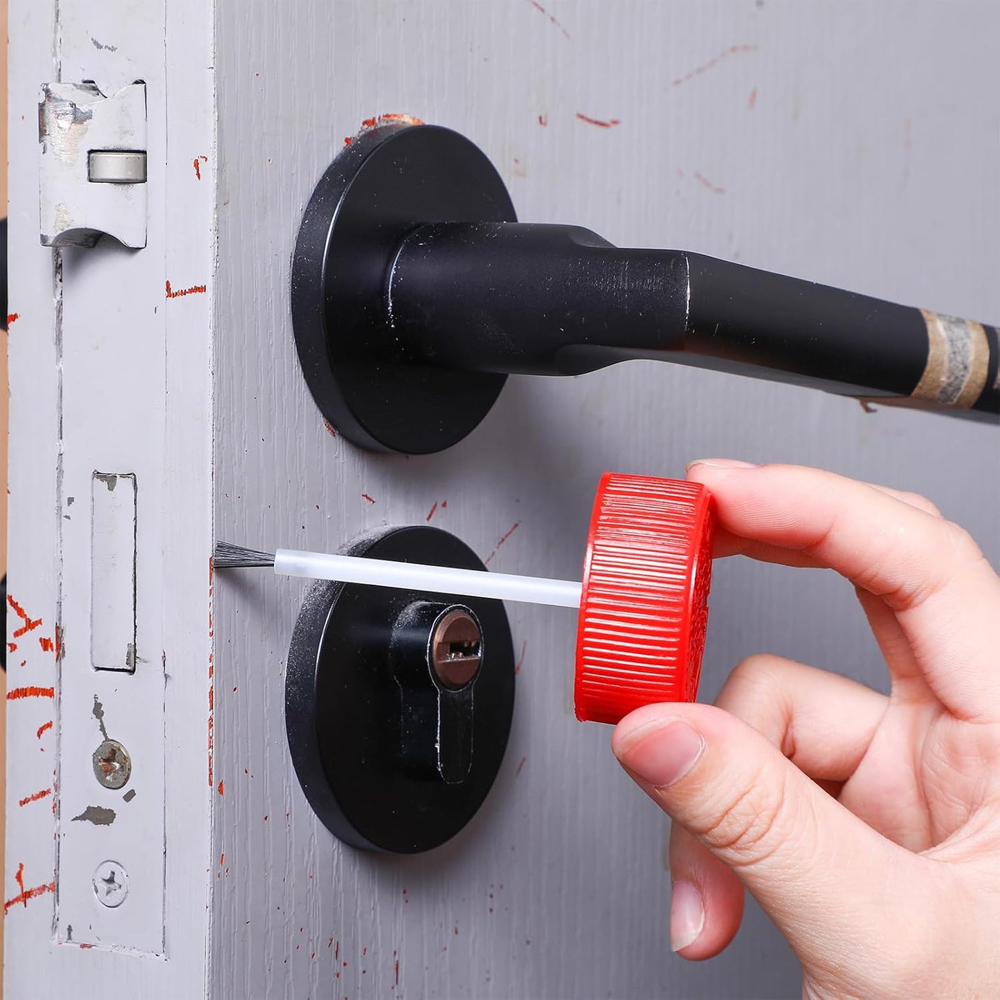 Mumufy 120 Pcs Paint Touch up Paint Bottles with Brush and Lid Empty Touch up Paint Bottle with Paint Mixing Balls 2 oz Fluid Capacity Leftover Paint Container for Car Scratches Repair (Red)