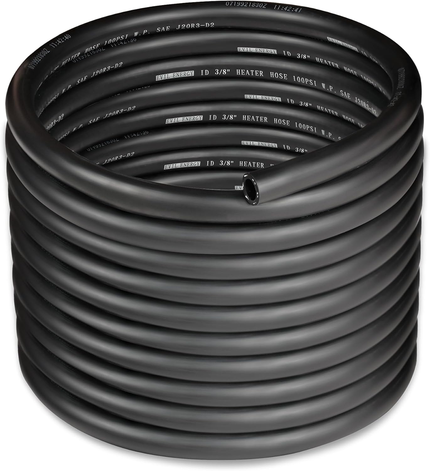 EVIL ENERGY 3/8" Heater Hose Coolant Radiator Straight 100PSI SAE 20R3 25FT Black