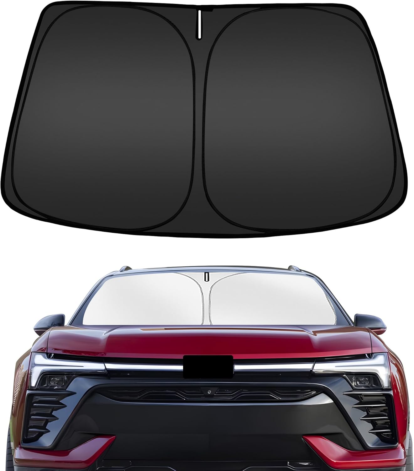 ARISMOTOR Windshield Sun Shade for Chevrolet Chevy Blazer EV 2024-2025 2026, Custom Fit Foldable Front Window Sunshade Sun Visor Protector, Block UV Rays Keep Your Car Cooler