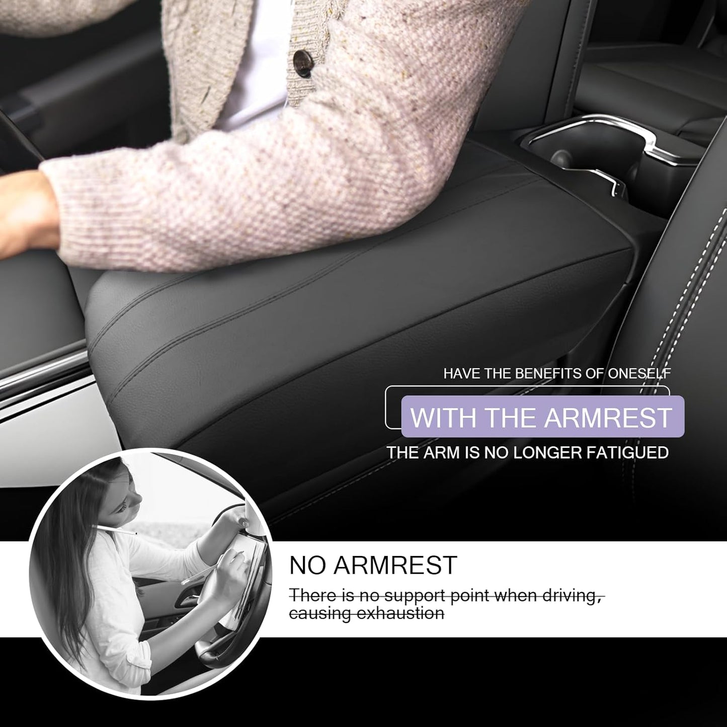 LUWU 2025 2026 Traverse Center Console Cover Compatible with 2024 2025 2026 Chevrolet Traverse Accessories 2025 2026 Traverse LT/RS/Z71/High Country Armrest Console Cover (Thin Black)