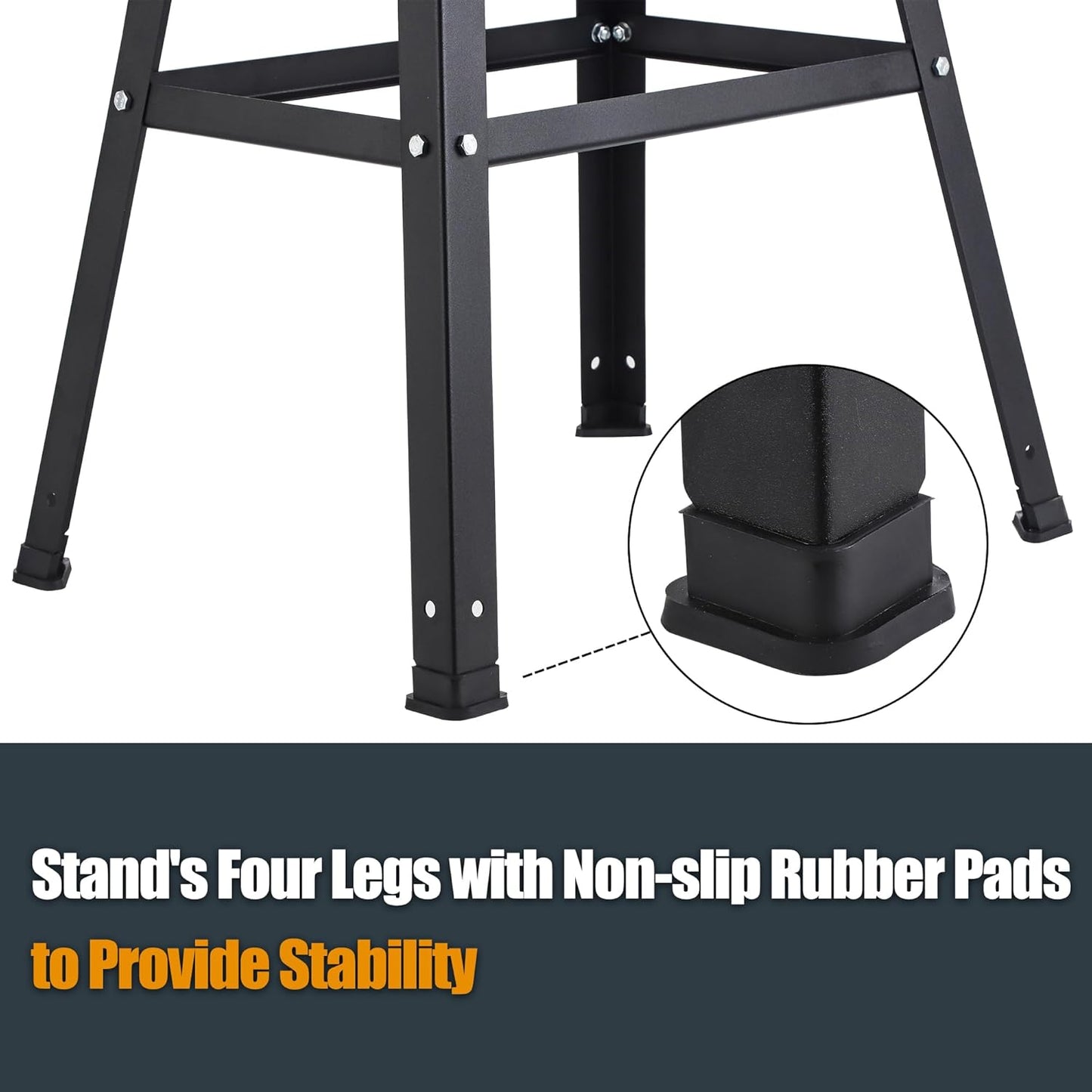 Professional Stand for 10" Band Saw – Lightweight & Durable, 12.5 lbs Heavy-Duty Steel Stand with Non-Slip Feet for Stability