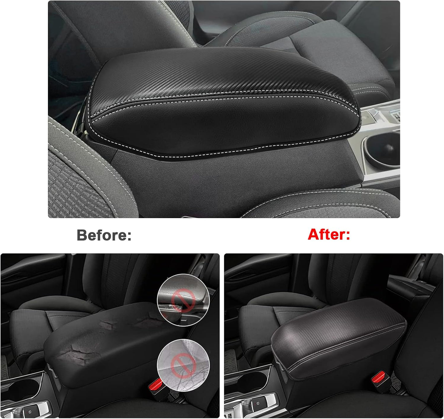 SXCY Fit for 2025 2022-2024 Subaru Ascent Armrest Cover FIT for 2022-2024 2025 Subaru Ascent Center Console Cover 2025 Ascent Accessories for 2019-2025 Ascent Console Armrest Cover