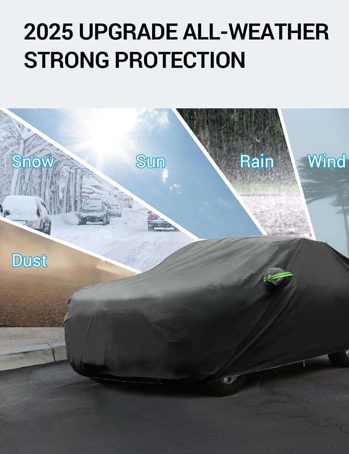 Proadsy 2025 Upgrade Car Cover Custom Fit for 2022-2025 Hyundai Ioniq 5, Waterproof All Weather for Automobiles, Full Exterior Cover Rain Snow Sun Protector Indoor Outdoor Car Cover
