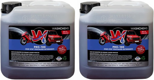 Wash Chems Pro 100 Touchless Car Wash Detergent Soap Concentrate (1 Gal, 128 oz) No Brushing (Heavy-Duty) Commercial Grade Professional Auto Foam Cleaner Great for Trucks & Tractors (2, 1 gallon)