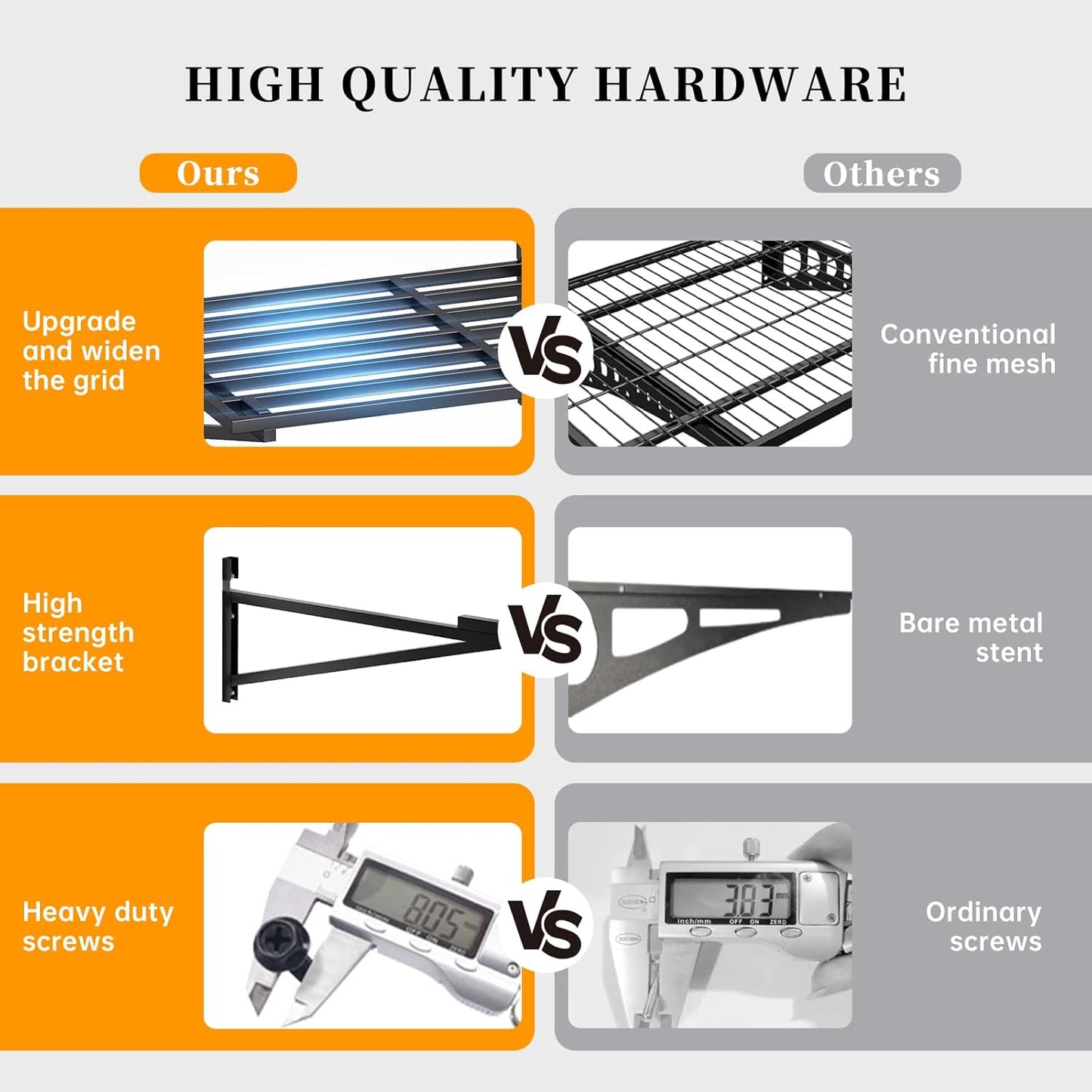 2-Pack 2x6 Ft Garage Wall Shelving Garage Shelving Wall Mounted Garage Wall Shelf 2000lbs Weight Capacityheavy Duty Wall Shelves Black