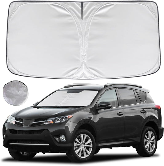 KAYZT Windshield Sun Shade for Toyota RAV4 2013-2018 RAV-4 Foldable Sunshade SUV Front Window Custom Fit Accessories