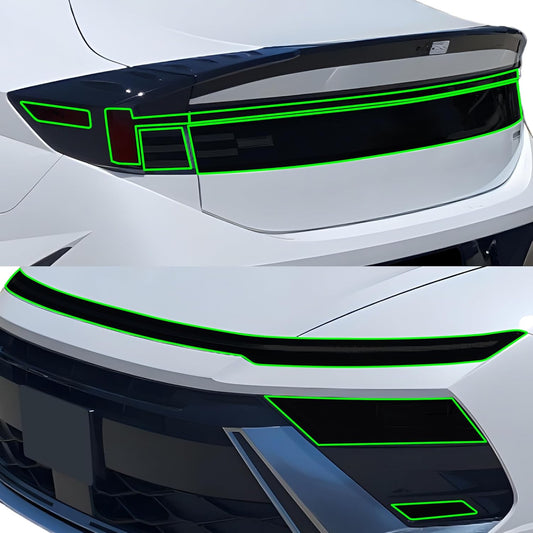 BOGAR TECH DESIGNS Precut for Hyundai Sonata 2024-2025 Full Headlight Taillight Tint Kit, Dark Smoke