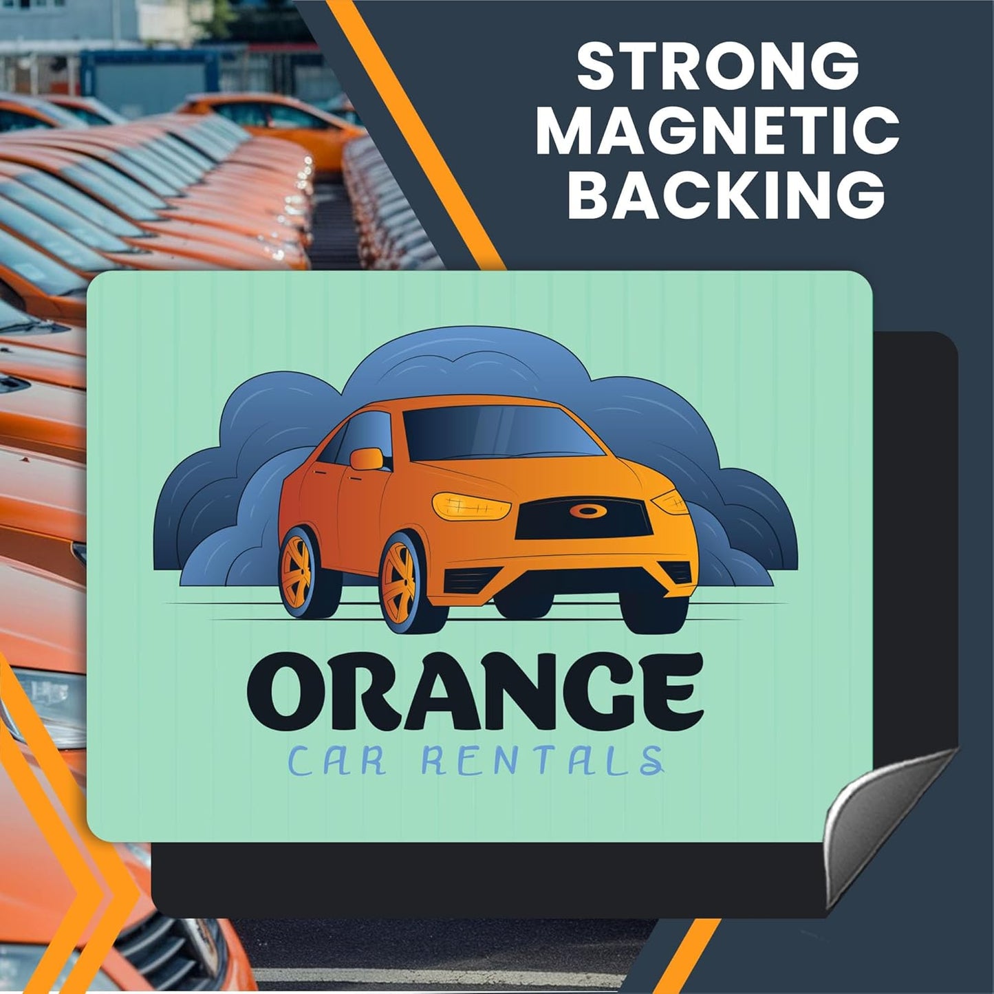 Magnet Me Up Customizable and Personalized Automotive Magnet Decals (16”x22” Rectangle)