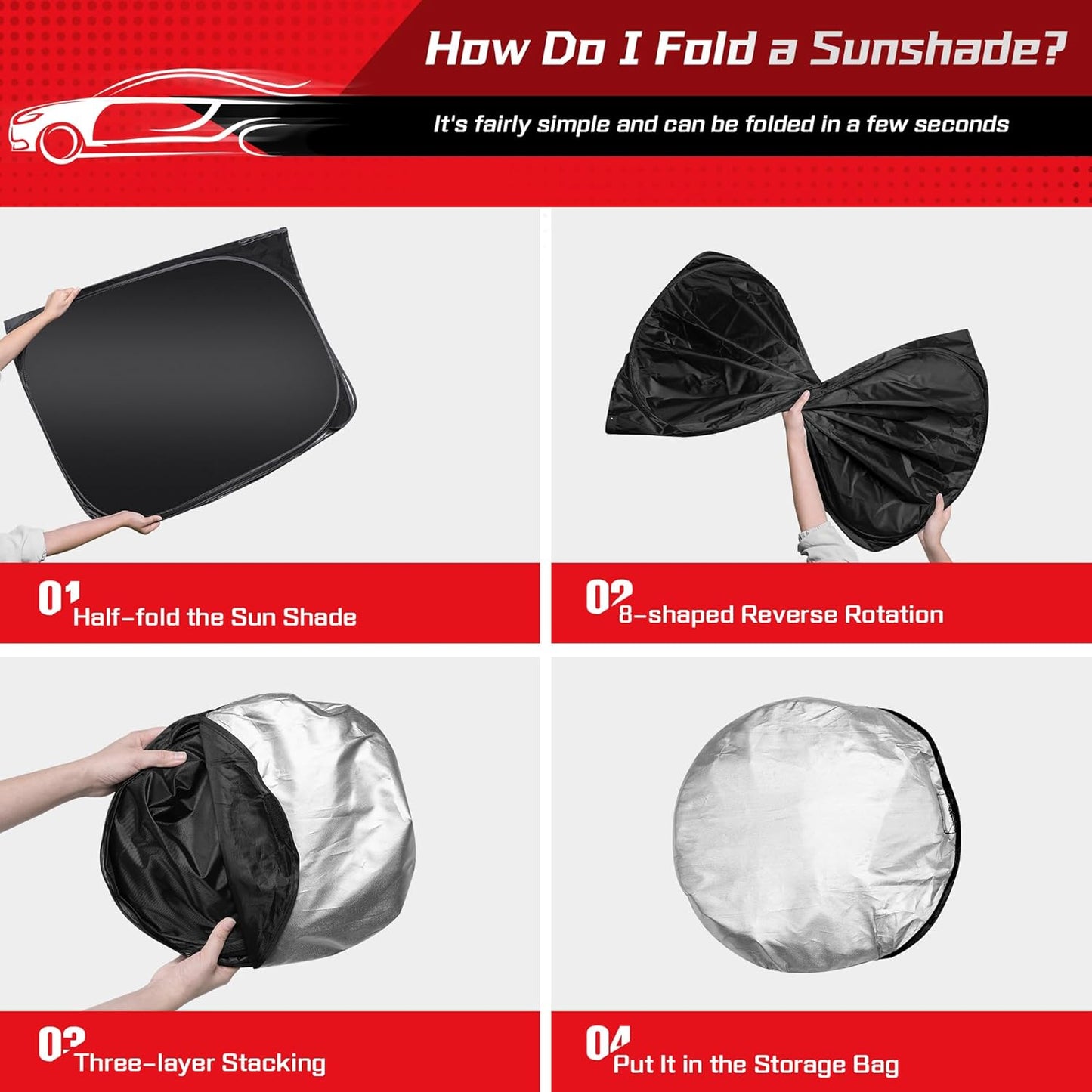 ARISMOTOR Windshield Sun Shade for Volkswagen Tiguan 2018-2025, Custom Fit Foldable Front Window Sunshade Sun Visor Protector, Block UV Rays Keep Your Car Cooler