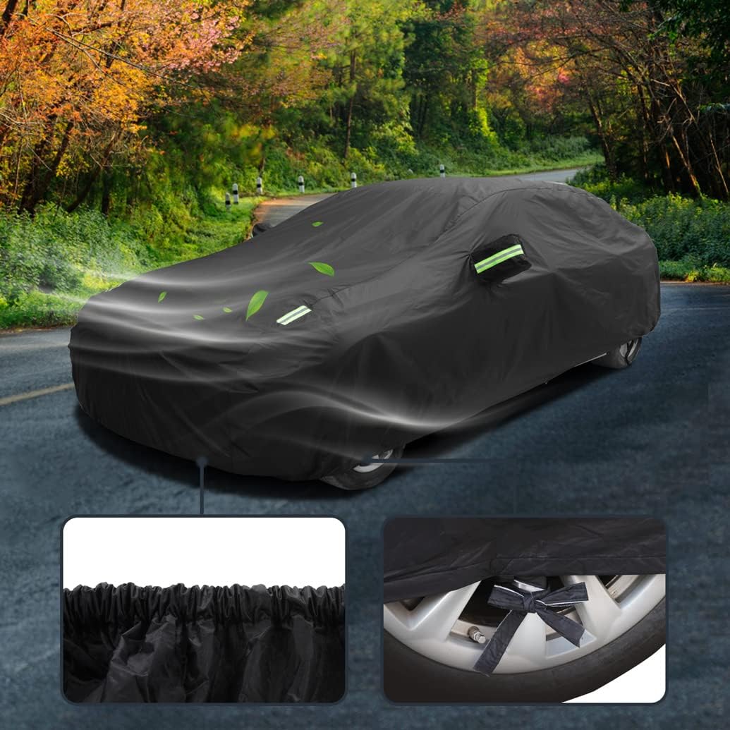 Custom Car Cover Compatible with BMW 3 Series M3 Sedan 2004-2025/4 Series M4 2013-2025, Waterproof Car Cover with Cotton Lining, All Weather Rain Snow Sun UV Cover for Outdoor Indoor